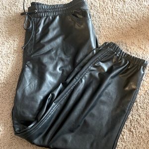 NWOT Express faux leather joggers